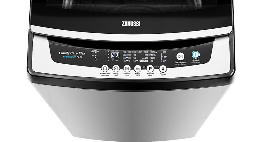 Zanussi Top Loading Washing Machine, 12KG, Digital, White, ZWT12710W