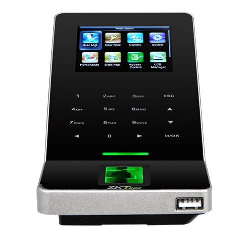 ZKTECO F22 fingerprint attendance device, 2.4 inch screen, black