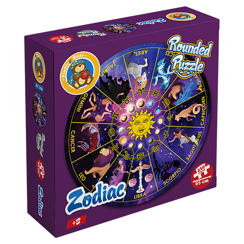 Fluffy Bear RP-5006 Zodiac Signs Shaped Round Puzzle - 250 Pieces