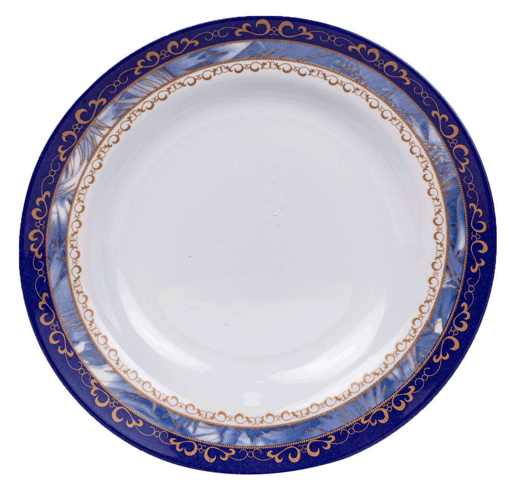 طبق مسطح ميلامين بيضاوي من الشريف - أبيض