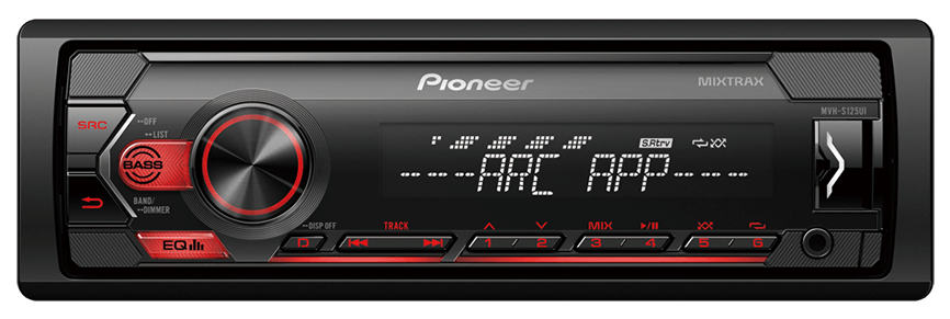 Pioneer Car Audio Player, 50 Watt, Black  MVH-S125UI
