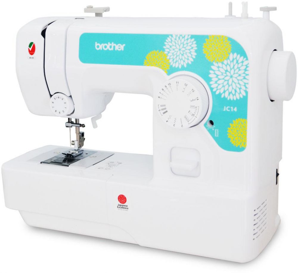 ماكينة خياطة براذر، أبيض × تركواز، JC14