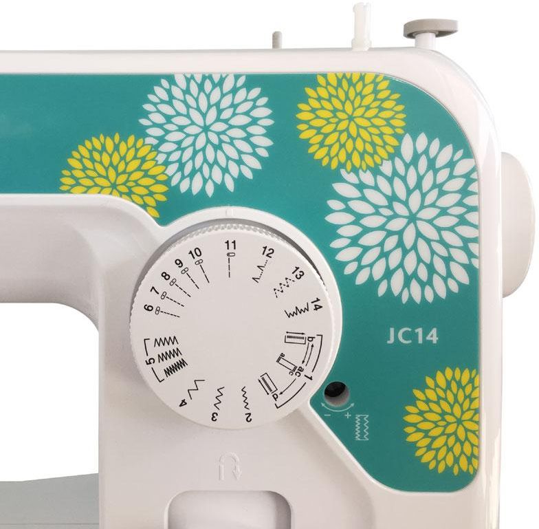 ماكينة خياطة براذر، أبيض × تركواز، JC14