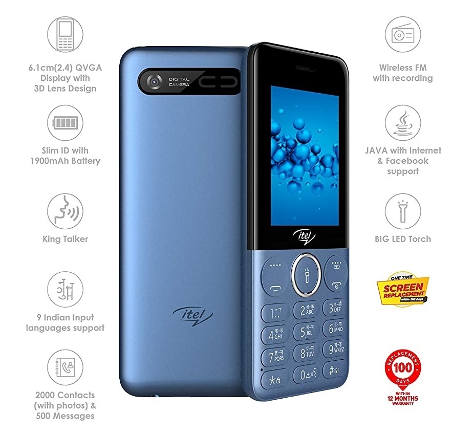 موبايل أي تيل IT5260، ثنائي الشريحة، ذاكرة داخلية 64 ميجابايت، رامات 64 ميجابايت، شبكة الجيل الثاني، أزرق