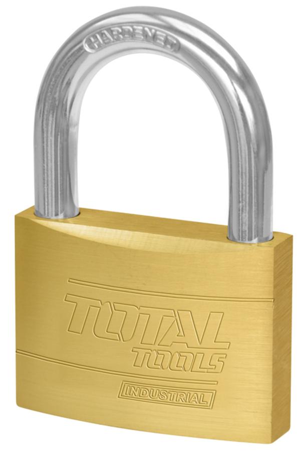 Total Heavyduty Brass Padlock, 30mm, 84g, 3PCS Brass Keys TLK32302