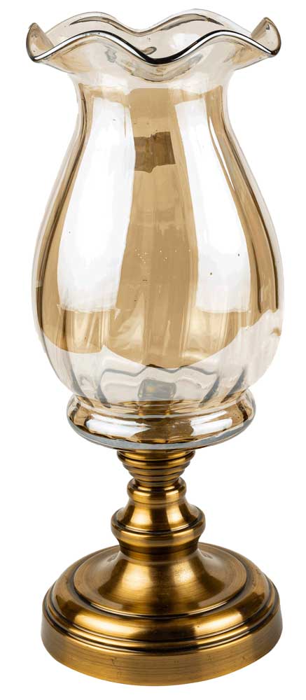 كاس زجاج حلزونى كبير M31 2836 - دهبي