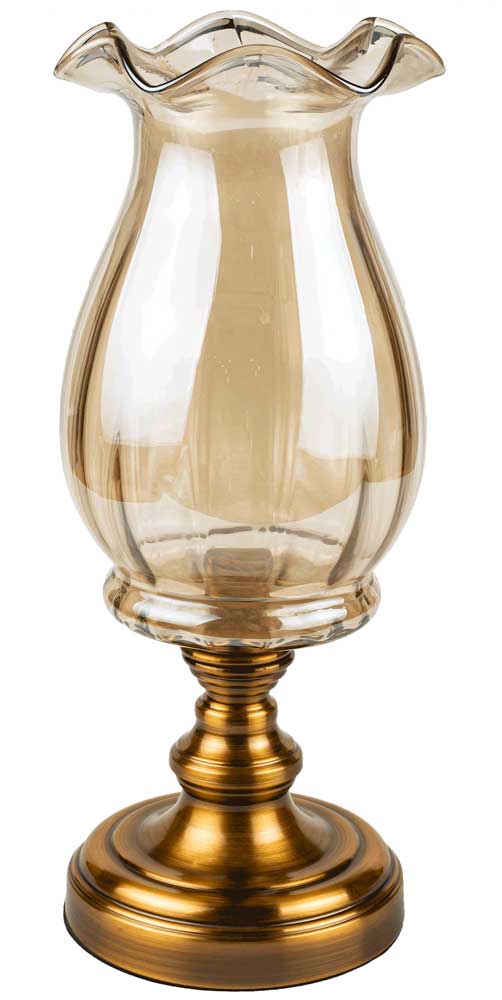 كاس زجاج حلزونى كبير M31 2836 - دهبي