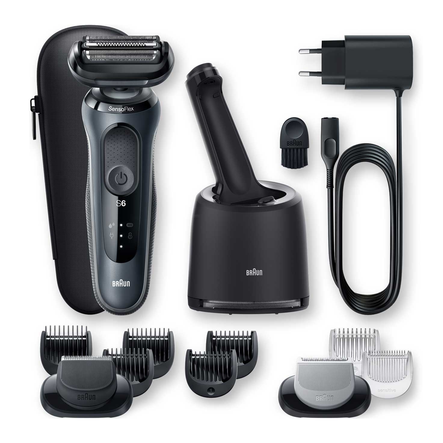 Braun Electric Hair Clipper for men, Series 6, for dry & wet use, Gray, 60-N7650cc
