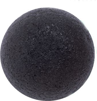 أسفنجة الكونجاك الطبيعي لتنظيف وتقشير الوجه من تيتانيا ، مناسبة لجميع أنواع البشرة، أسود