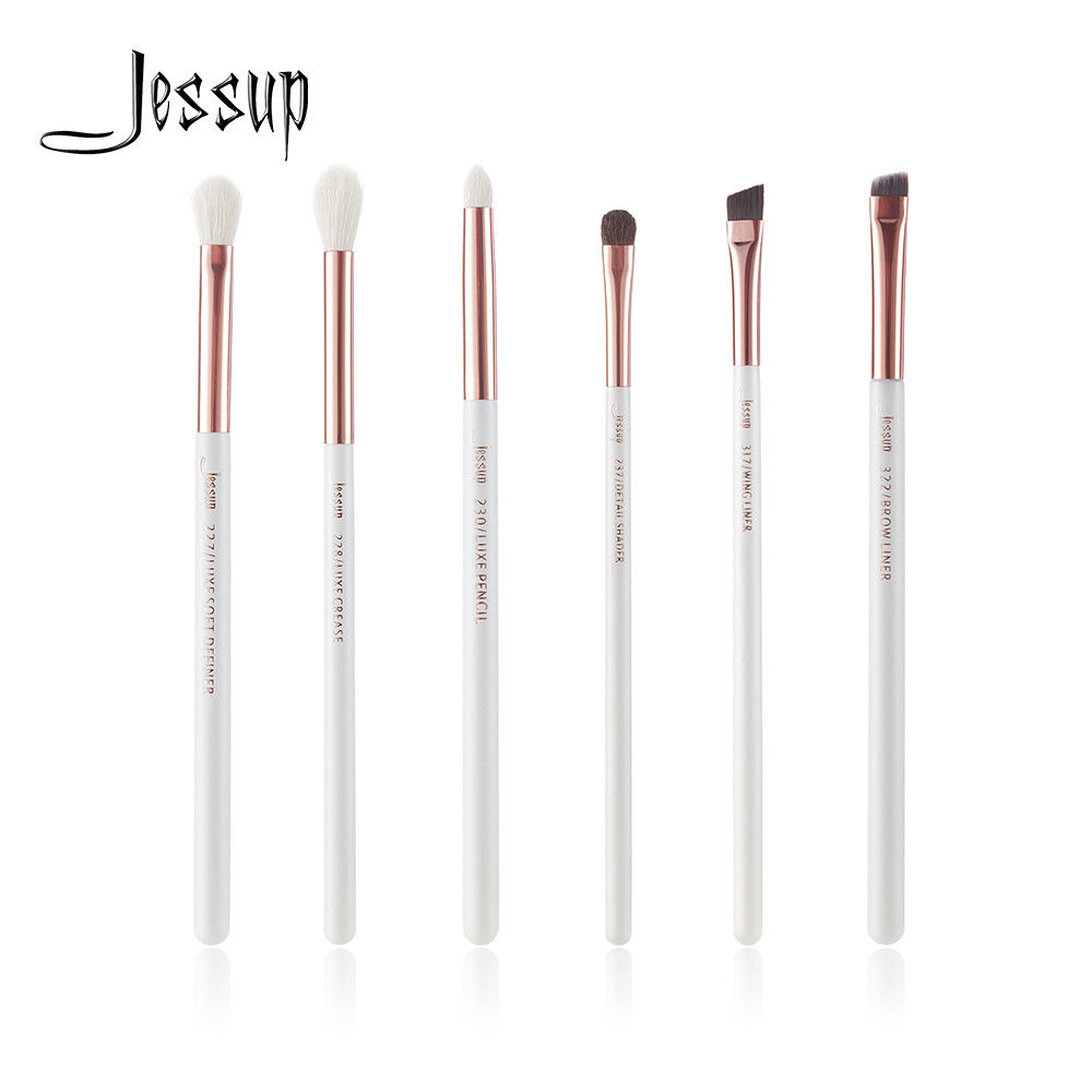 Jessup Makeup Brushes Set 6PCS Eyeliner Brow Pencil Blending Eyeshadow Smoky Kit