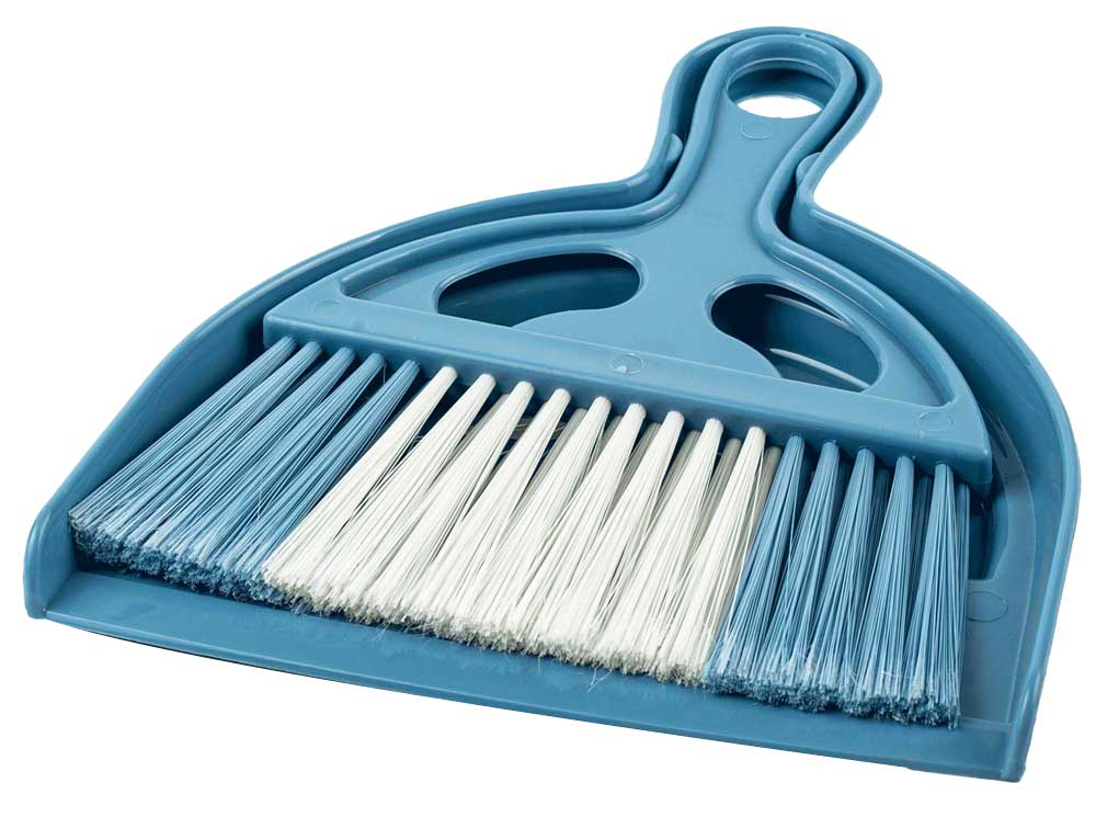 Titiz Broom and dustpan set , blue