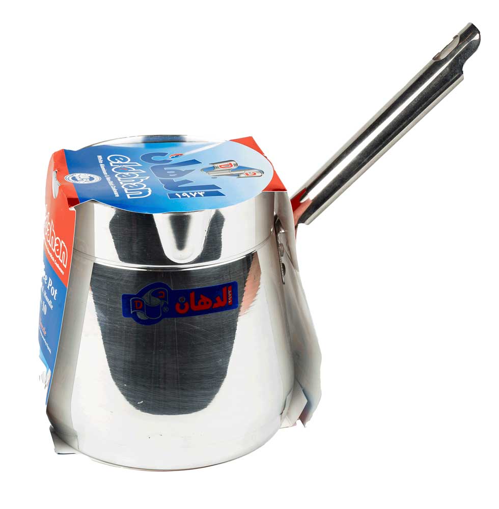 El Dahan Aluminum tea Pot, with a stainless handle, size 10 - Silver