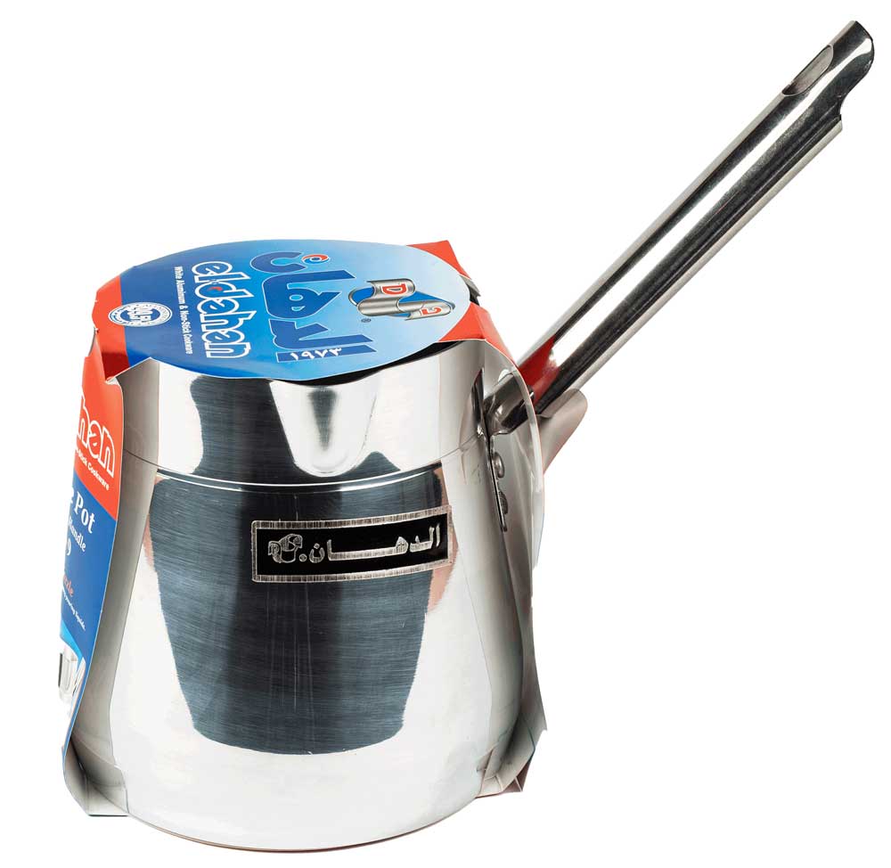 El Dahan Aluminum Tea Pot with Stainless Handle, Size 9 - Silver