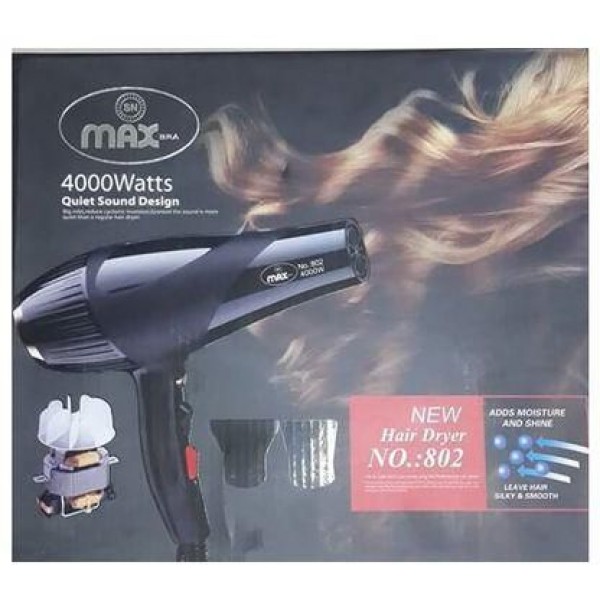 استشوار ماكس 4000 وات، أسود، Max802