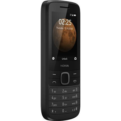 Nokia 225 Dual SIM Mobile, 128MB Internal Memory, 64MB RAM, 2G Network, Black