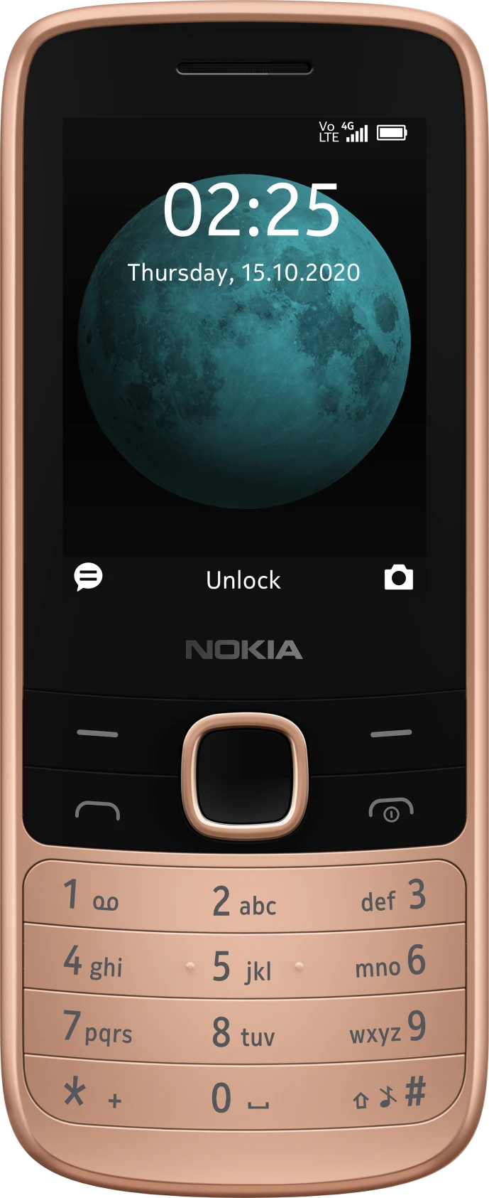 Nokia 225 Dual SIM Mobile, 128MB Internal Memory, 64MB RAM, 2G Network, Sand