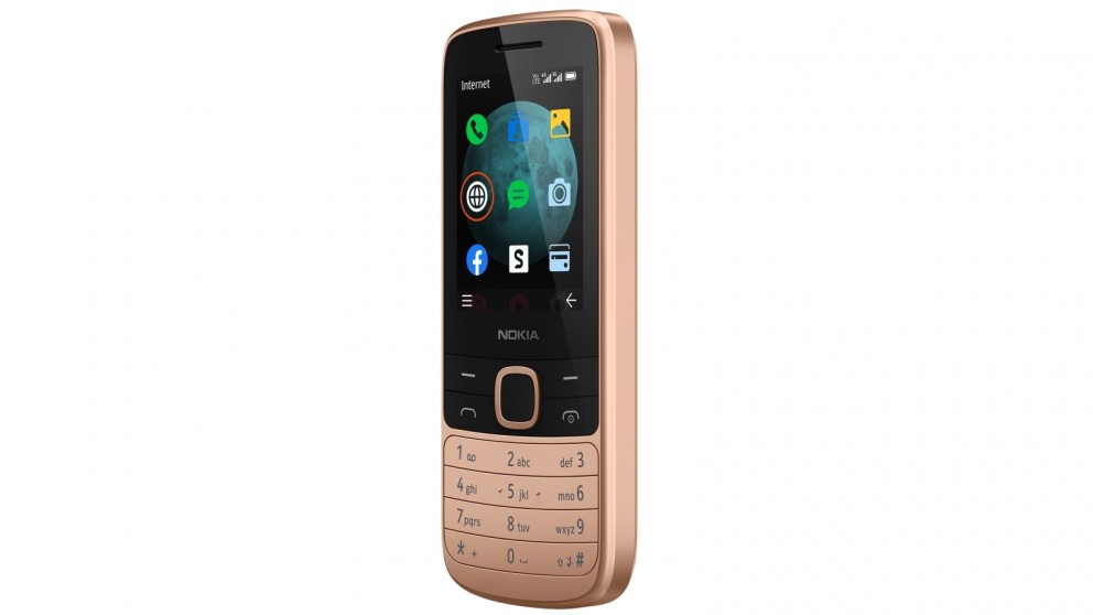 Nokia 225 Dual SIM Mobile, 128MB Internal Memory, 64MB RAM, 2G Network, Sand