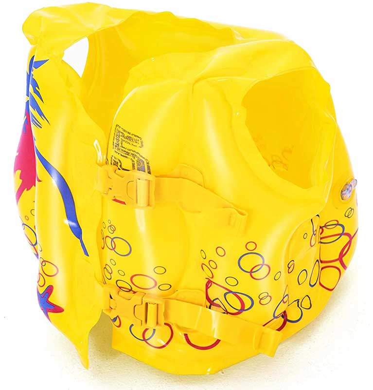 Bestway 32069 Inflatable Tropical-Print Swim Vest - Yellow