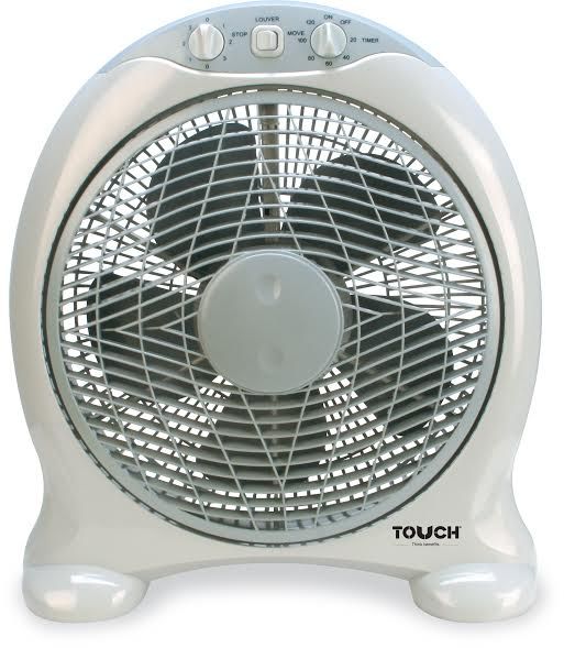 Touch Elzenouki Box Fan, 14 Inch, White,40202