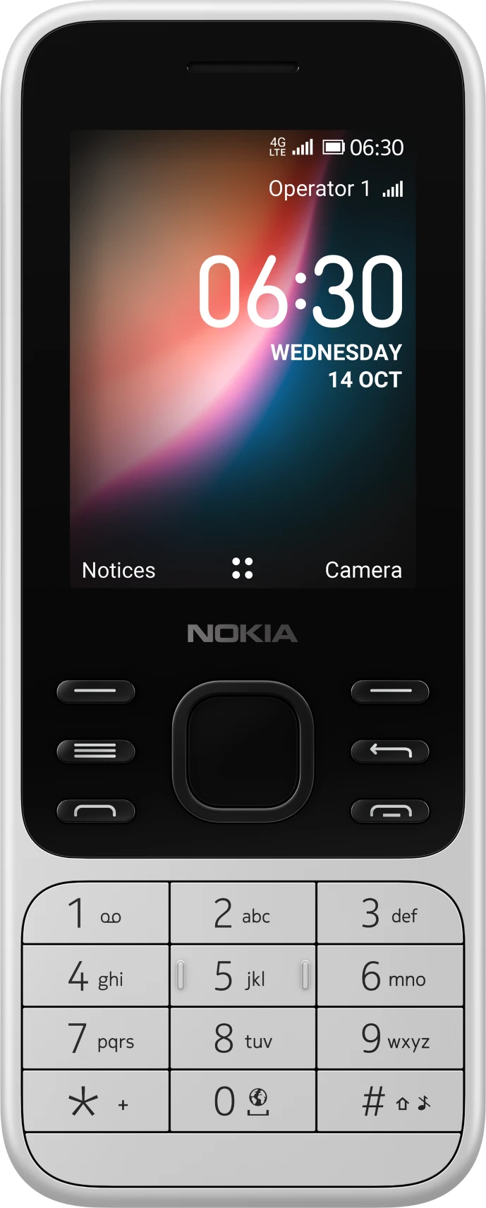 Nokia 6300 4G Dual Sim Mobile, 2.4 Inches, 4 GB, 512 MB RAM, 4G - White