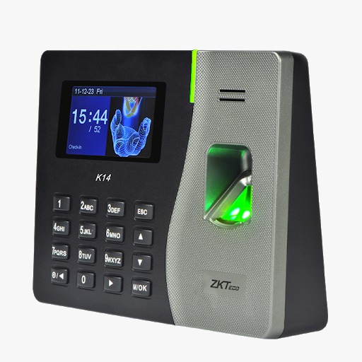 Zkteco Fingerprint Finger Fingerprint Time Attendance Device, Fingerprint, Black X Gray , Zkteco.k14