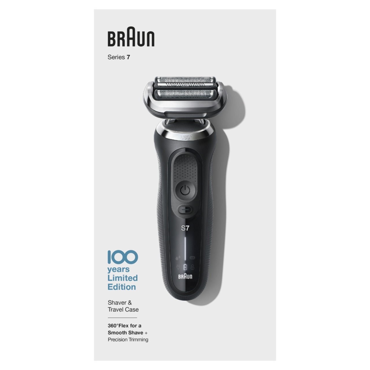 Braun Electric Hair Clipper for men, series 7, for dry & wet use, Black, MBS7
