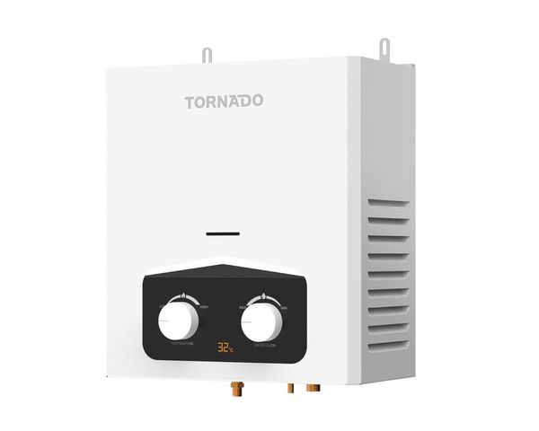 Tornado Arab water heater, 6 liters, natural gas, without a chimney, GH-MP6SN-W