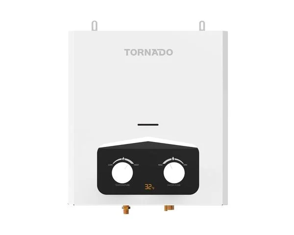 سخان مياه غاز تورنيدو، 6 لتر،غاز طبيعي ، ديجيتال، أبيض ، GH-6SN-W