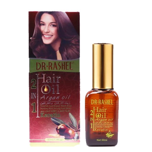 زيت للشعر بالأرجان والكيراتين من د.راشيل 50 مل