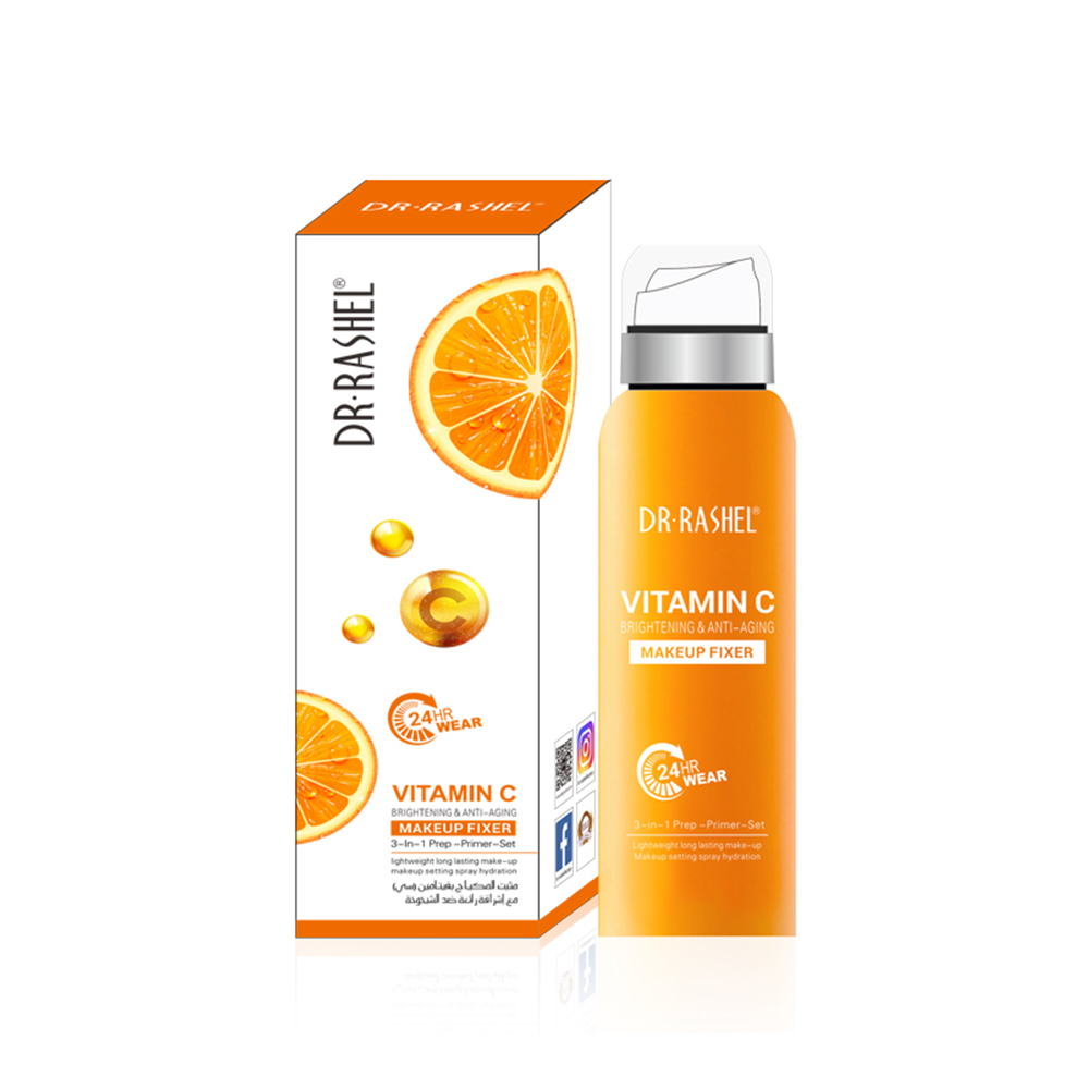 مثبت مكياج بفيتامين C لتفتيح البشرة ومقاومة علامات تقدم السن برتقالي من د.راشيل 160مل