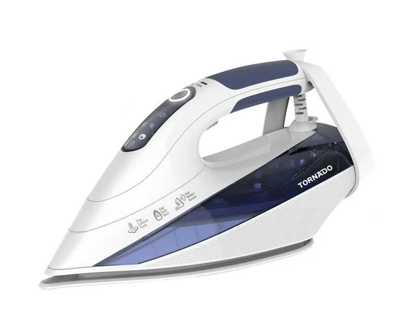 مكواة بخار تورنيدو، 2400-2800 واط، ديچيتال، أبيض × أزرق، TST-2400E