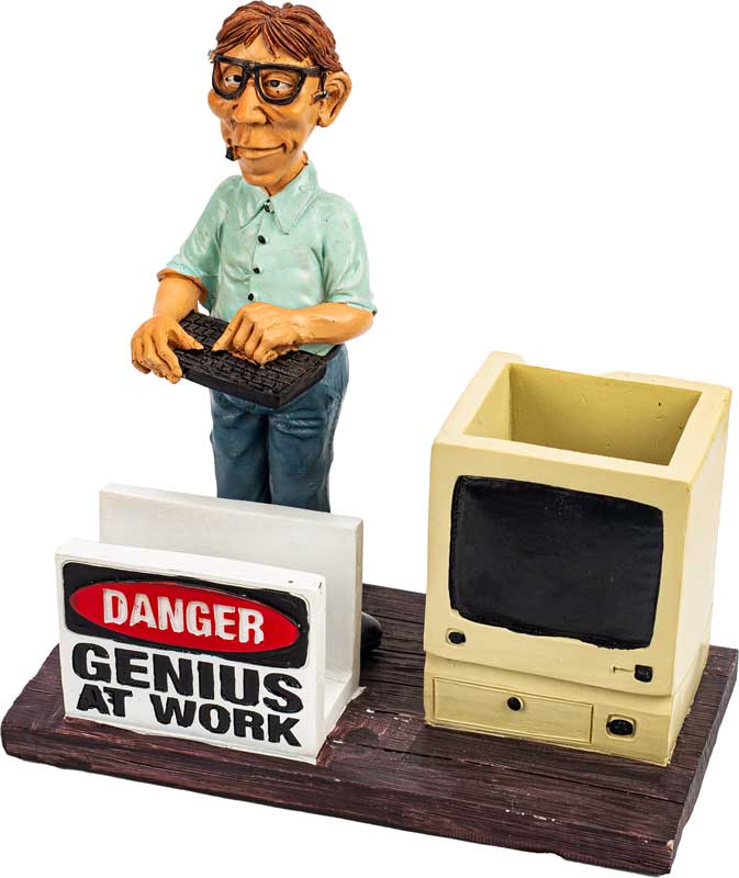 أنتيكة بورسلين علي شكل مهندس كمبيوتر ومقلمة  FM510 - ألوان متعددة