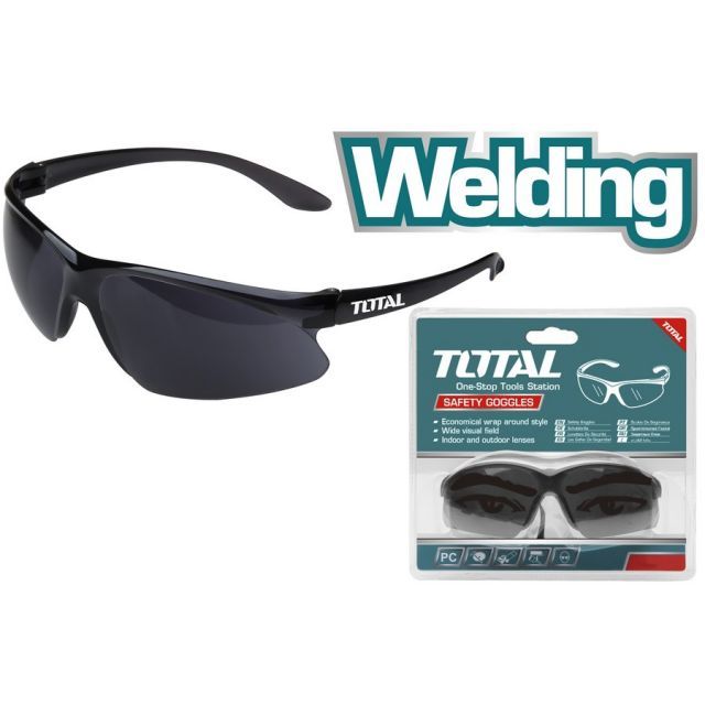 TOTAL SAFETY GOGGLES TSP 307 . BLACK WELDING GLASSES