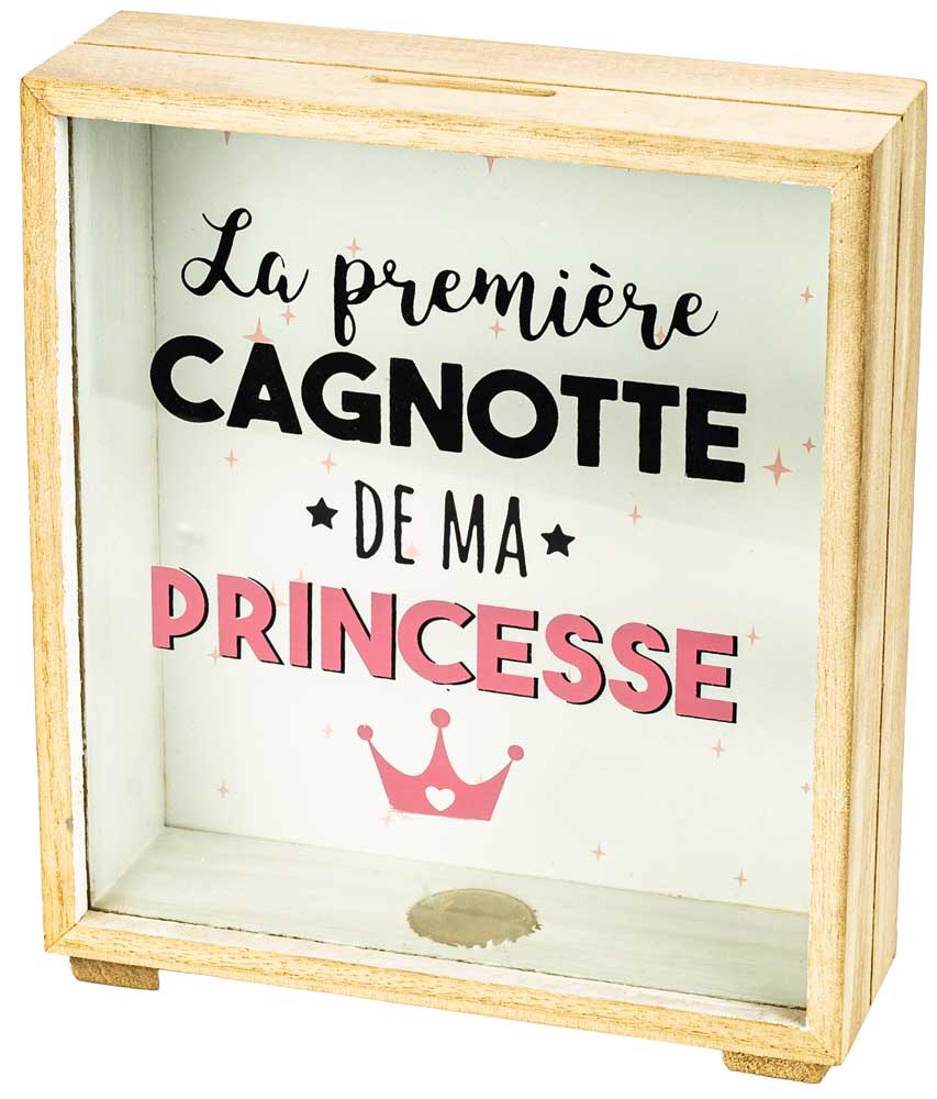 حصالة خشب علي شكل مستطيل BO363- أصفر