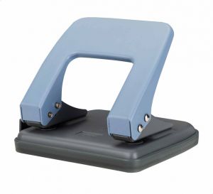Deli Office Paper Puncher, 2 Hole, Quick Use, Blue* Gray E0102