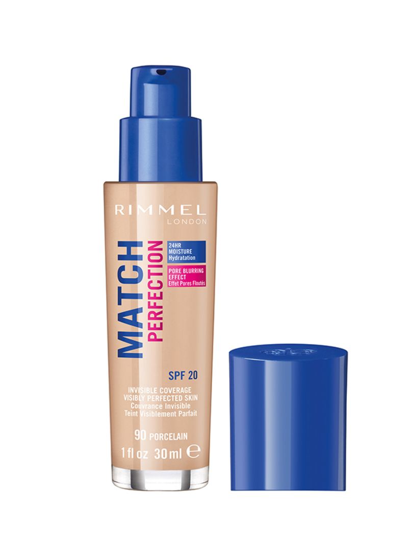 RIMMEL MATCH PERFECTION 24H LIQUID FOUNDATION 090 Porcelain