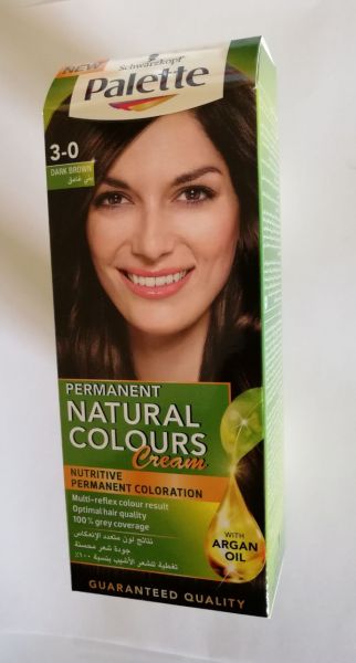 schwarzkopf Palette Permanent Cream Hair Dye for Women, Dark Brown 3-0
