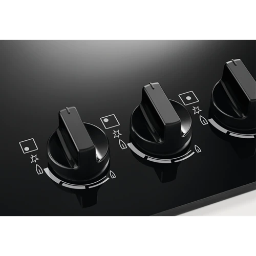 Zanussi Built-In Hob, 75 x 50 cm, 5 Gas Burners, Black, ZGO78530BA
