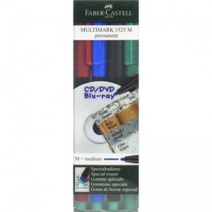 Set of 4 Colors faber-castle Multi-Mark Permanent Marker M, Multi-Color