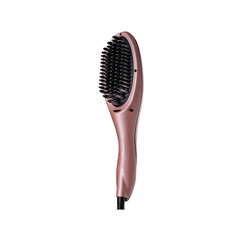 Rush Brush Electric Hair Straightening Brush, Rose Gold, RB2101