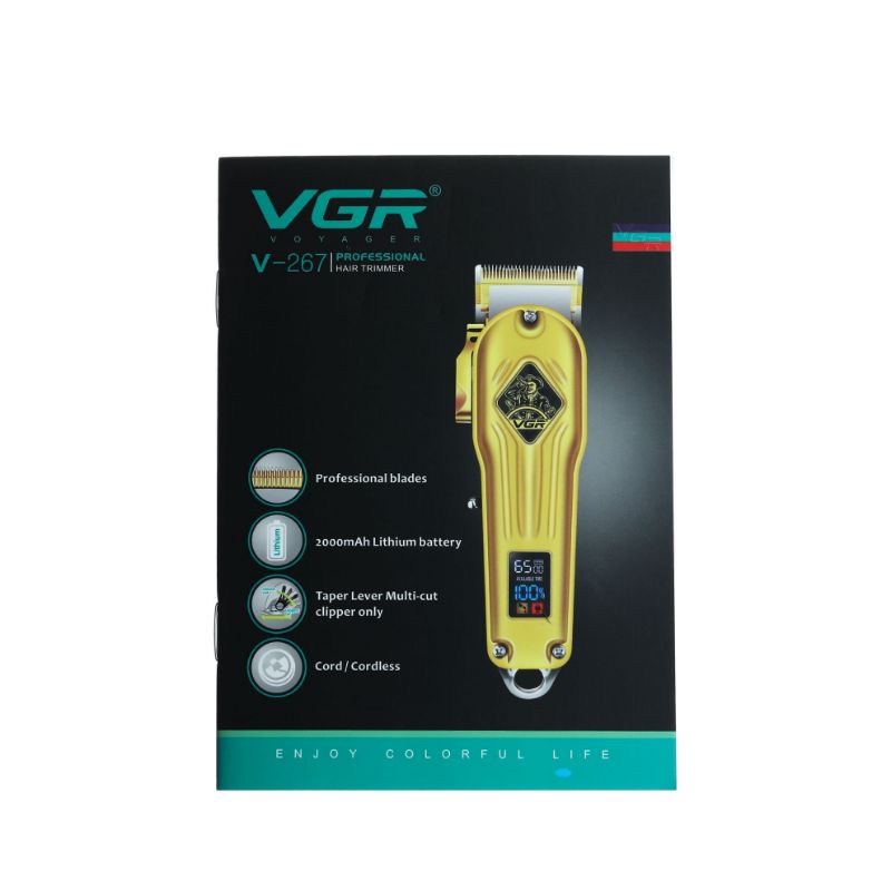 VGR Electric Hair Clipper for men, Gold, V-267
