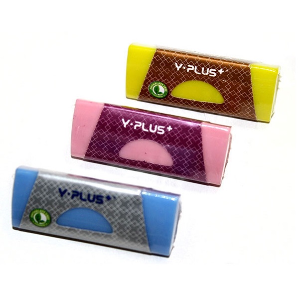 Y-Plus Eraser, Rectangular, One Piece, Multi color