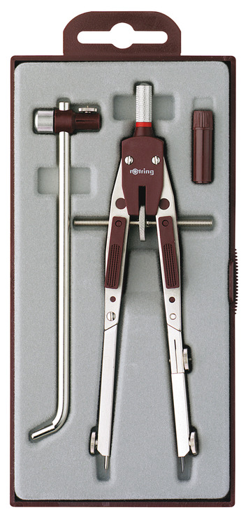 برجل هندسي سنون من روترنج  بعجلة ضبط دقيقة، رصاصي