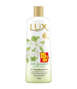 شاور جل للأستحمام  ملمس كالحرير من لوكس 500 مل 15%خصم