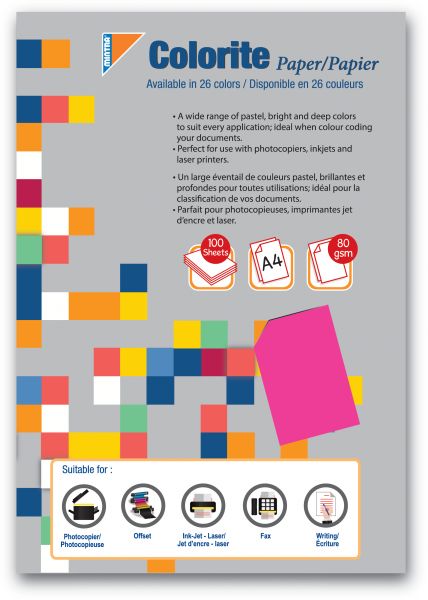 ورق تصوير منترا A4 متعدد الاستخدامات، 80 جرام، 100 ورقة، أحمر