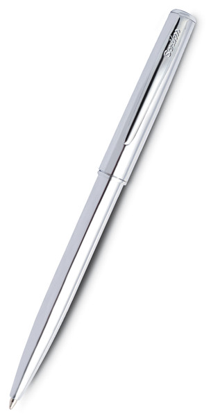 قلم جاف من سكريكس ، كروم فضى