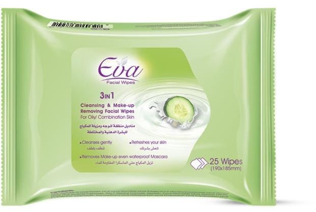 Eva makeup remover wipes for combination skin 25 Pieces