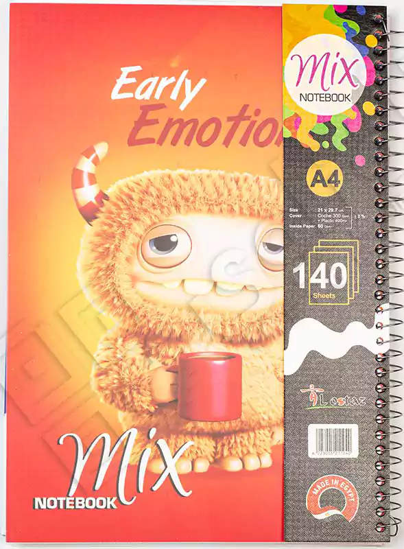 Notebook 140 sheets of plastic cover Mr. MIX A4