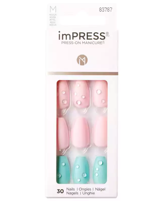 KISS IMPRESS FAKE NAILS, 30 NAILS, 7872