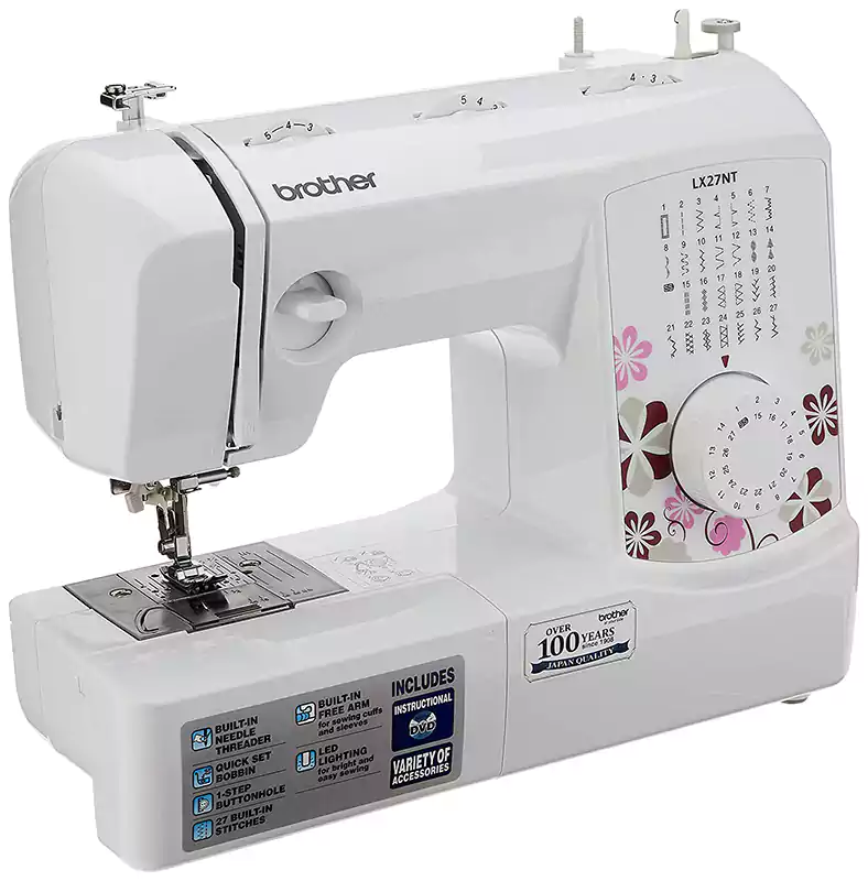 Brother Sewing Machine, White x Gray x Pink, LX27NT